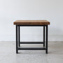 Modern Industrial End Table Pictured in White Oak / Clear