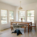 Breadboard Farmhouse Dining Table Featured with our &lt;a href=&quot;https://wwmake.com/products/reclaimed-wood-dining-chairs-barnwood-dining-chairs&quot;&gt; Farmhouse Wood Dining Chairs&lt;/a&gt; in Reclaimed Oak Clear and featured with our &lt;a href=&quot;https://wwmake.com/products/reclaimed-wood-plank-bench&quot;&gt; Plank Wood bench &lt;/a&gt; in Reclaimed Oak Clear