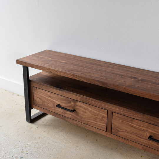 2-Drawer Modern Industrial Media Console