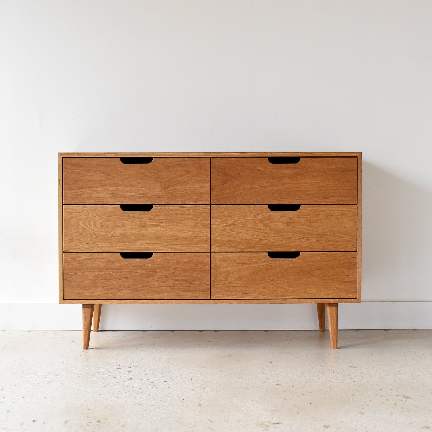 Mid Century Modern 6- Drawer Dresser - Specifications: