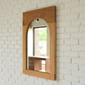 Fluted Solid Wood Mirror pictured in White Oak Clear