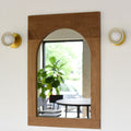 Fluted Solid Wood Mirror pictured in White Oak Clear