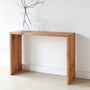 Modern Waterfall Console Table Pictured In Reclaimed Oak Clear