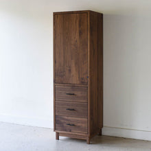 Modern Wood Linen Cabinet Pictured In Walnut Clear