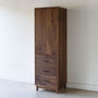 Modern Wood Linen Cabinet Pictured In Walnut Clear