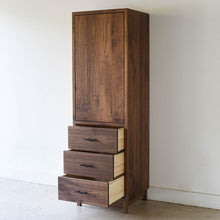 Modern Wood Linen Cabinet Pictured In Walnut Clear
