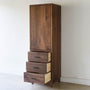 Modern Wood Linen Cabinet Pictured In Walnut Clear
