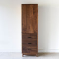 Modern Wood Linen Cabinet Pictured In Walnut Clear