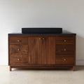 60&quot; Modern Wood Vanity / Single Sink Pictured in Walnut Clear