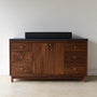 60&quot; Modern Wood Vanity / Single Sink Pictured in Walnut Clear