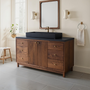 60" Modern Wood Vanity / Single Sink - Specifications: