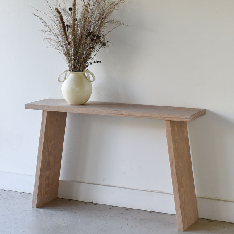 Nordic Console Table Pictured In White Oak Natural