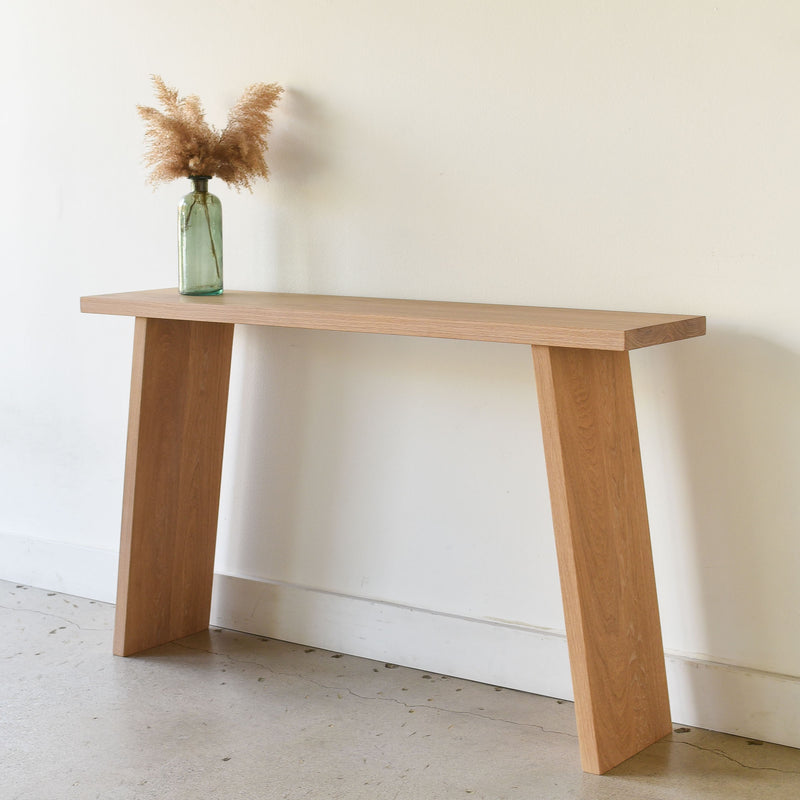 Nordic Console Table Pictured In White Oak Natural