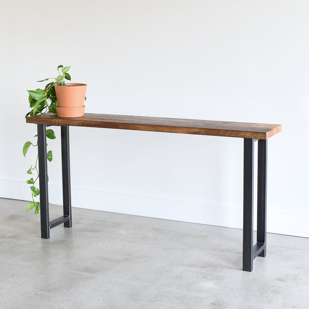 Quick Ship Industrial Modern Console Table - Specifications: