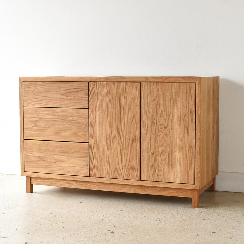 Modern Wood Vanity / Offset Single Sink