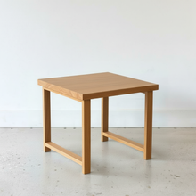 Modern Solid Wood End Table Pictured In White Oak Clear