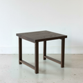 Modern Solid Wood End Table Pictured In White Oak Black
