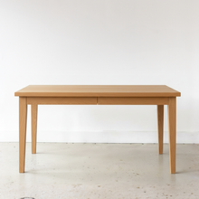 Slim Tapered Leg Desk Pictured In White Oak Clear