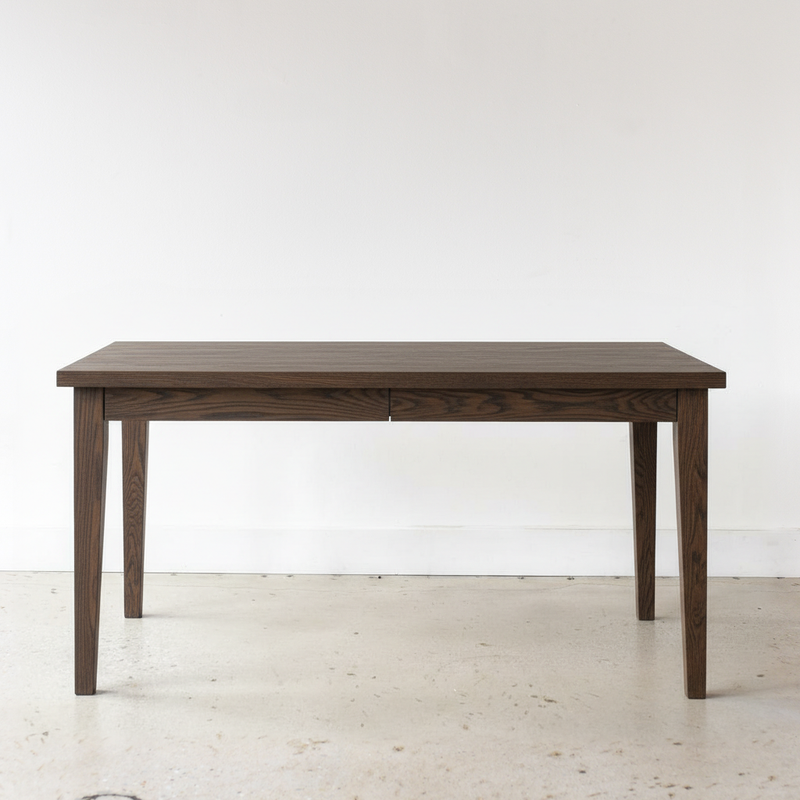 Slim Tapered Leg Desk Pictured In White Oak Black