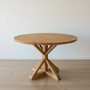 48" Round Pedestal Dining Table Pictured In Reclaimed Oak Clear