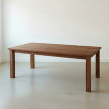 Plank Farmhouse Dining Table Pictured In Reclaimed Oak Walnut