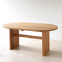 Modern Timber Oval Dining Table Pictured In White Oak Clear