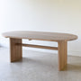 Modern Timber Oval Dining Table Pictured In White Oak Natural