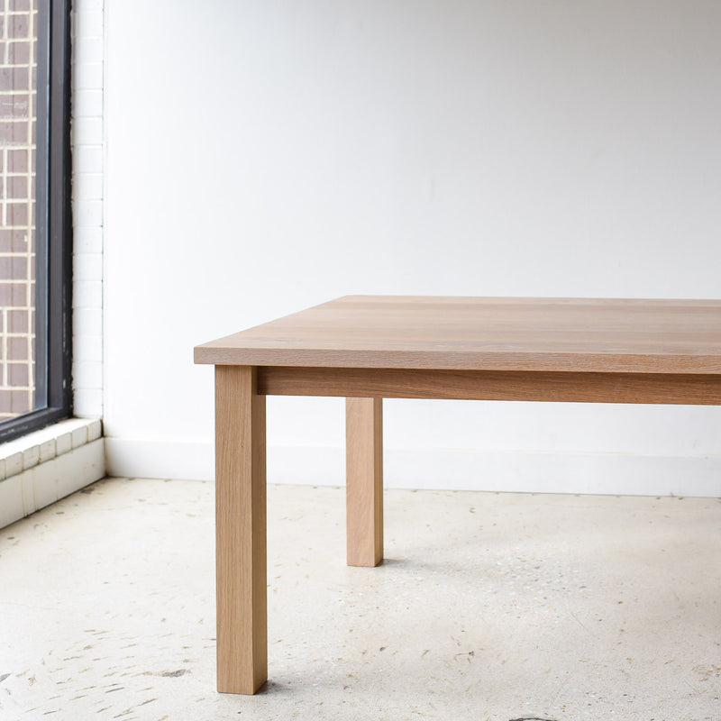 Plank Farmhouse Dining Table Pictured In White Oak Natural