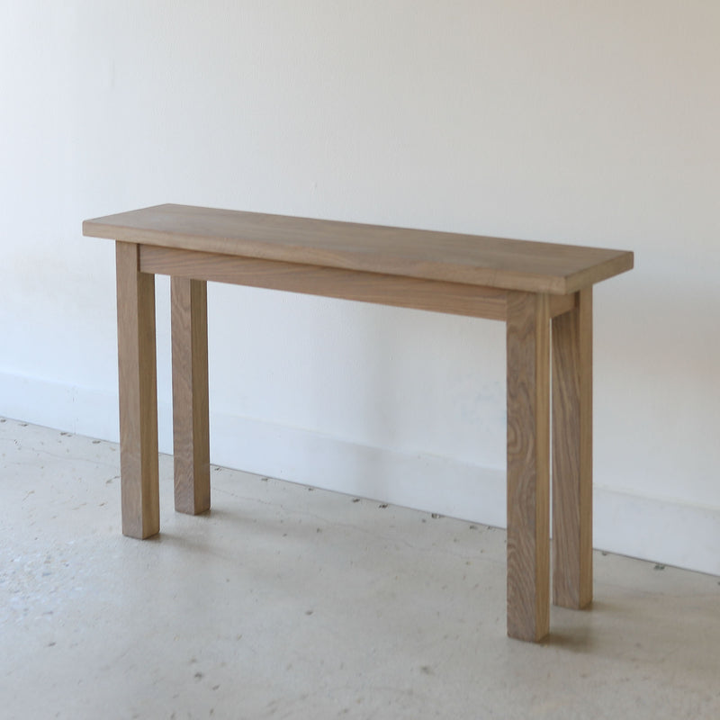 Farmhouse Wood Console Table Pictured In White Oak Natural