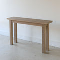 Farmhouse Wood Console Table Pictured In White Oak Natural
