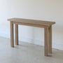 Farmhouse Wood Console Table Pictured In White Oak Natural