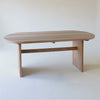 Modern Timber Oval Dining Table Pictured in White Oak Natural