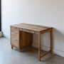 Macie Wood Desk Pictured in Reclaimed Oak Clear