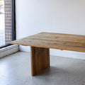 Modern Timber Frame Dining Table in Reclaimed Oak Clear