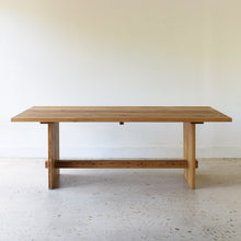 Modern Timber Frame Dining Table in Reclaimed Oak / Clear 