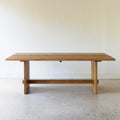 Modern Timber Frame Dining Table in Reclaimed Oak / Clear 