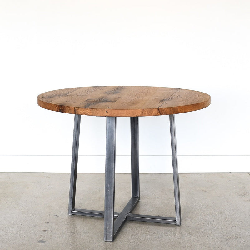 Round Criss Cross Base Dining Table - Specifications: