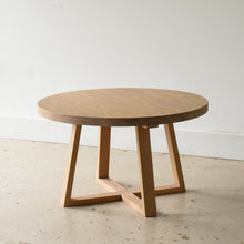 Round Solid Wood Coffee Table Pictured In White Oak Natural