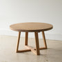Round Solid Wood Coffee Table Pictured In White Oak Natural