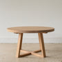 Round Solid Wood Coffee Table Pictured In White Oak Natural