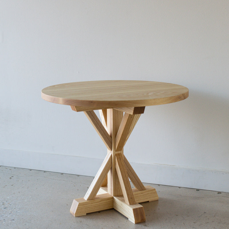 36&quot; Round Pedestal Dining Table Pictured In Ash Clear