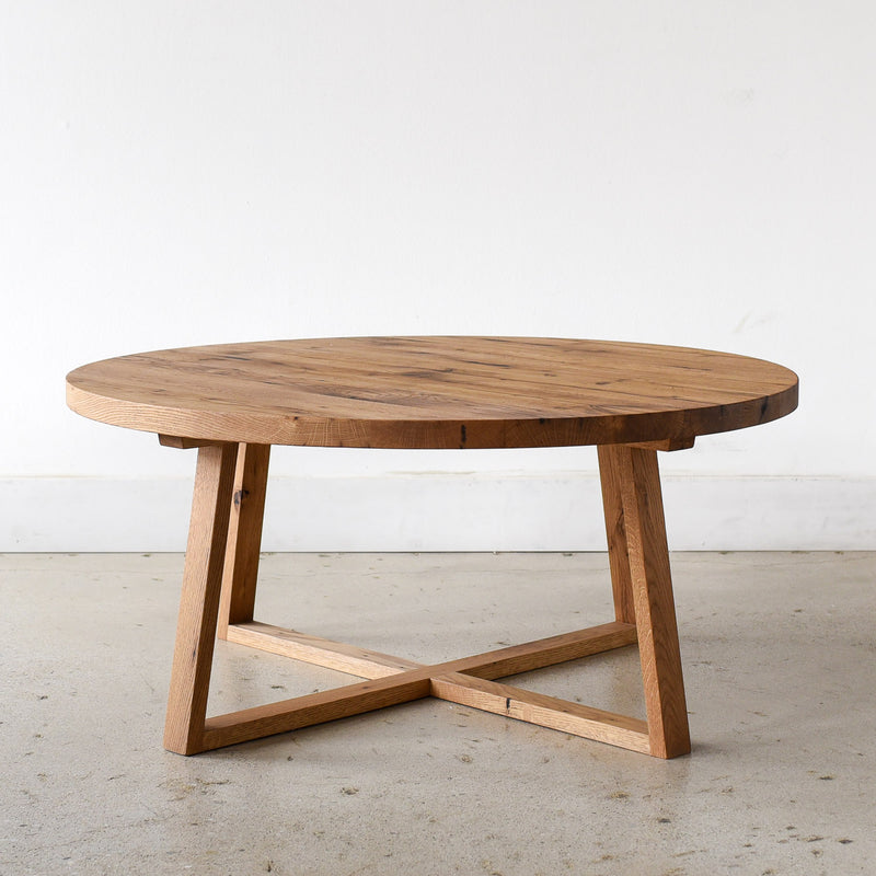 Round Solid Wood Coffee Table – What WE Make - Main Image
