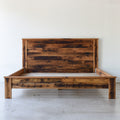 Rustic Wood Bed Pictured in Reclaimed Oak / Textured