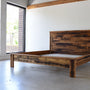 Rustic Wood Bed Pictured in Reclaimed Oak / Textured