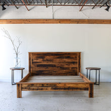 Rustic Wood Bed Pictured in Reclaimed Oak / Textured