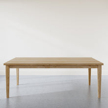 Slim Tapered Leg Dining Table Pictured In Ash Clear