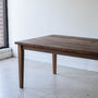 Extendable Slim Tapered Leg Dining Table Pictured in Reclaimed Oak / Walnut