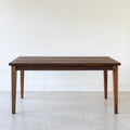 Extendable Slim Tapered Leg Dining Table Pictured in Reclaimed Oak / Walnut