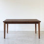 Extendable Slim Tapered Leg Dining Table Pictured in Reclaimed Oak / Walnut