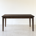 Slim Tapered Leg Dining Table Pictured In White Oak Black